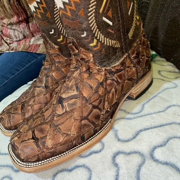 rock em | Shoes | Fish Scale Piracucu Boots Brand New Size 8  display picture 1